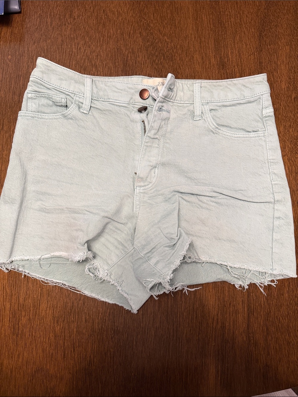 Universal Thread Pale Mint Cutoff Denim Shorts